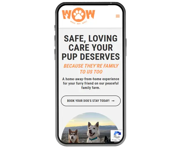 custom website mobile view